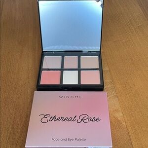 WingMe Ethereal Rose Face & Eye Palette — Soft Pink Tones